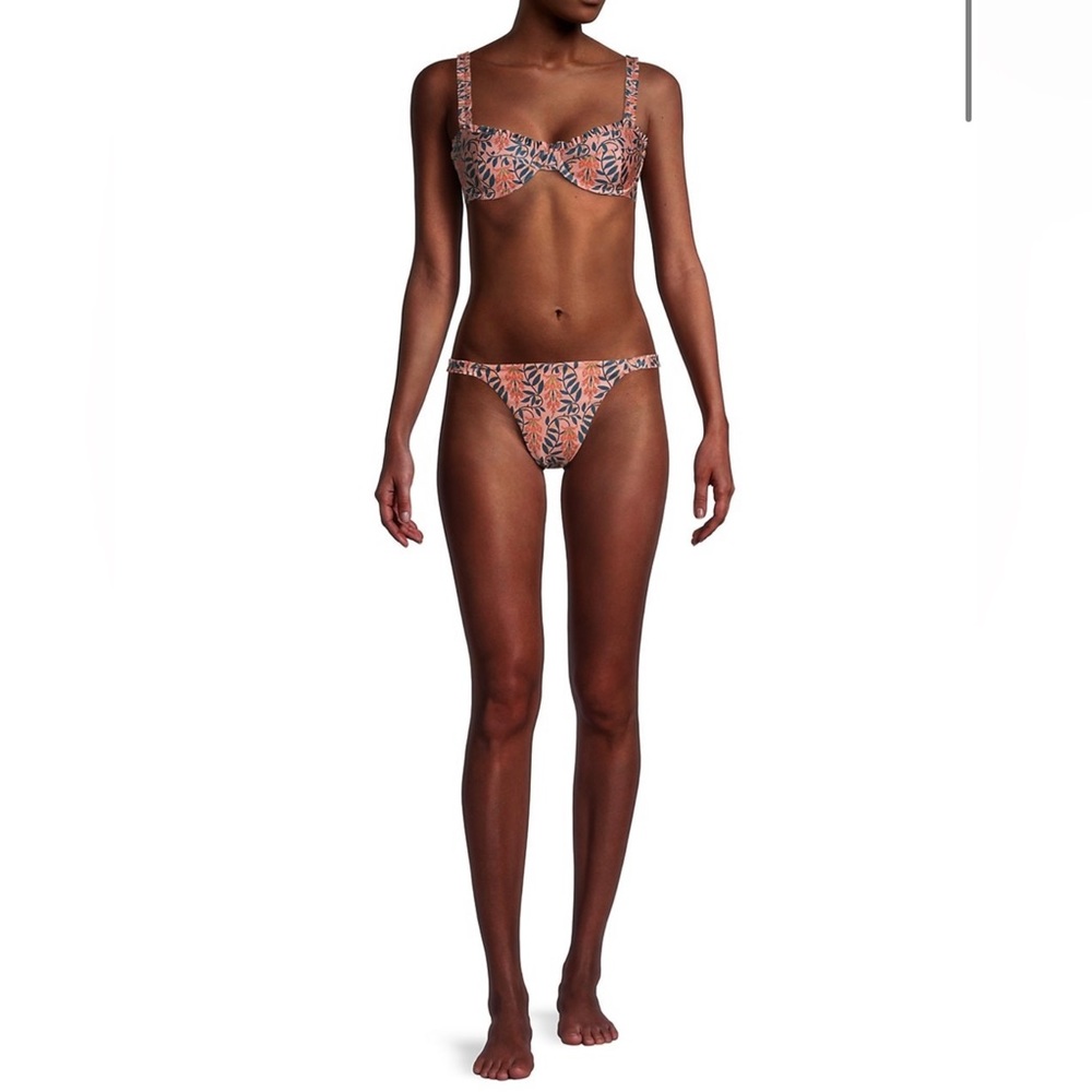 Agua Bendita Pink Floral Bikini - Size Large